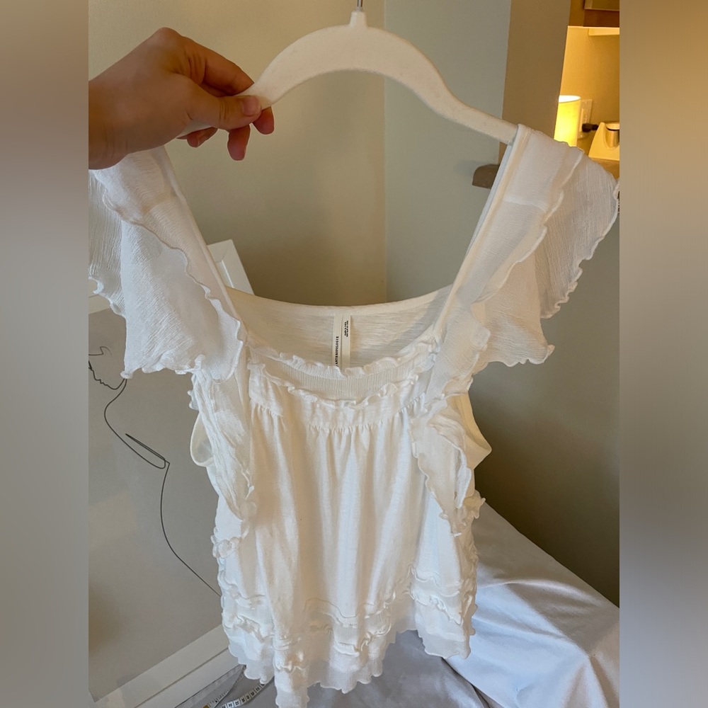 Anthropologie flutter sleeve top